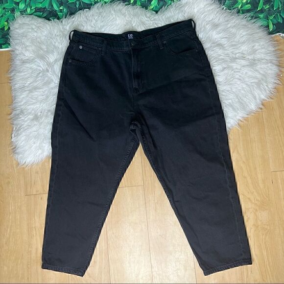 GAP black mom jeans casual trendy plus size 18 /34P. - Picture 3 of 15